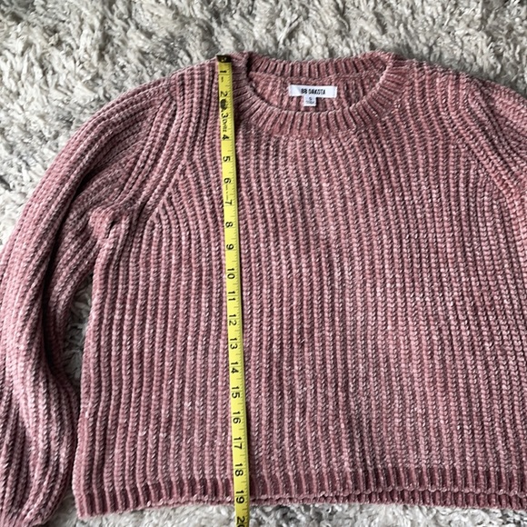 BB Dakota Pink Chenille Sweater - Picture 4 of 5